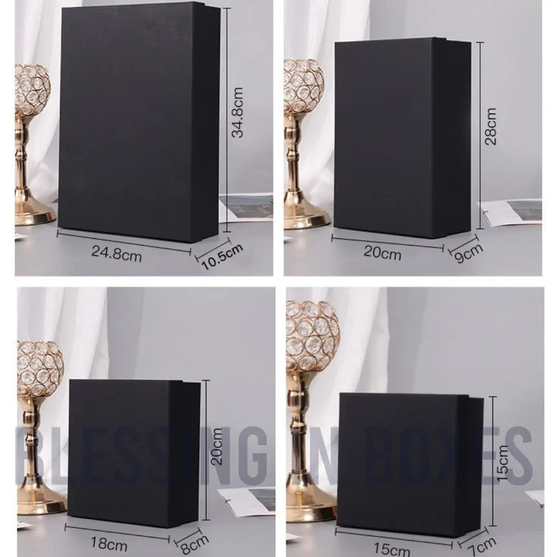 BNB black gift box premium quality for logo customization sizes vary Blessing in Boxes