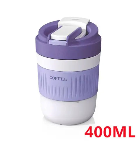 400ml Mobile Phone Holder Glass Dual Drinking Cup Office Temperament Fashion Gift Cup with Straw Coffee Drink Cup Blessing in Boxes